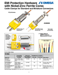 Thumbnail of document Data Sheet - PCLM-SMP Ferrite Core Connector Hardware for EMI/RFI Noise Suppression